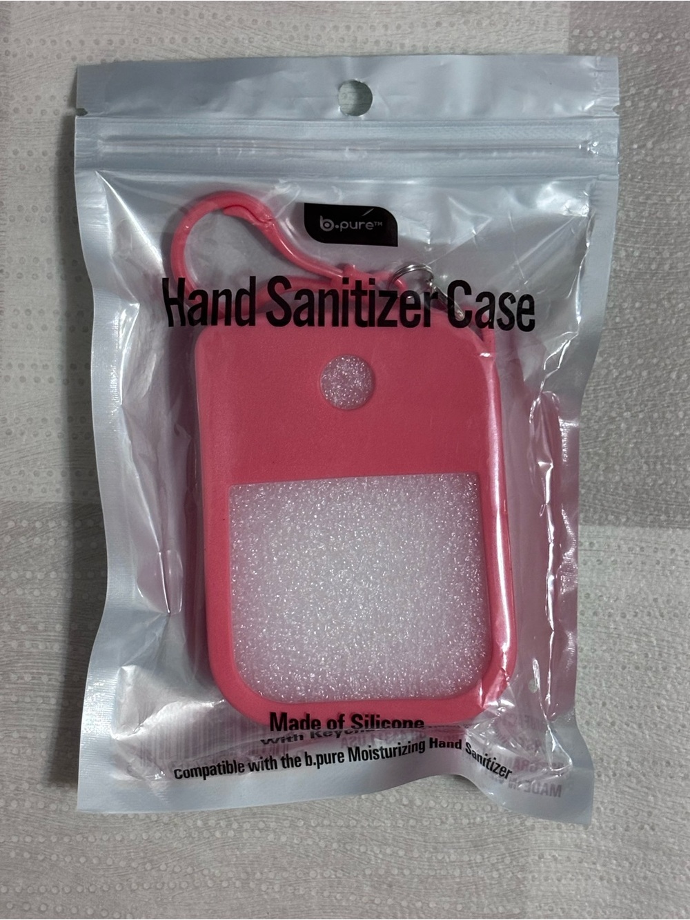 B.Pure Silicone Hand Sanitizer Case in Coral